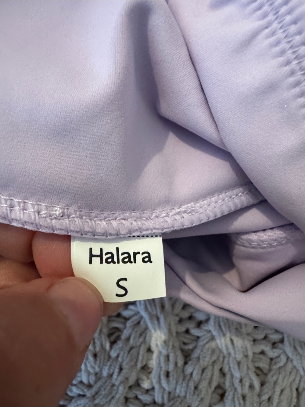 NWOT HALARA Pastel Lilac Crossover Athletic Skirt - Picture 5 of 5